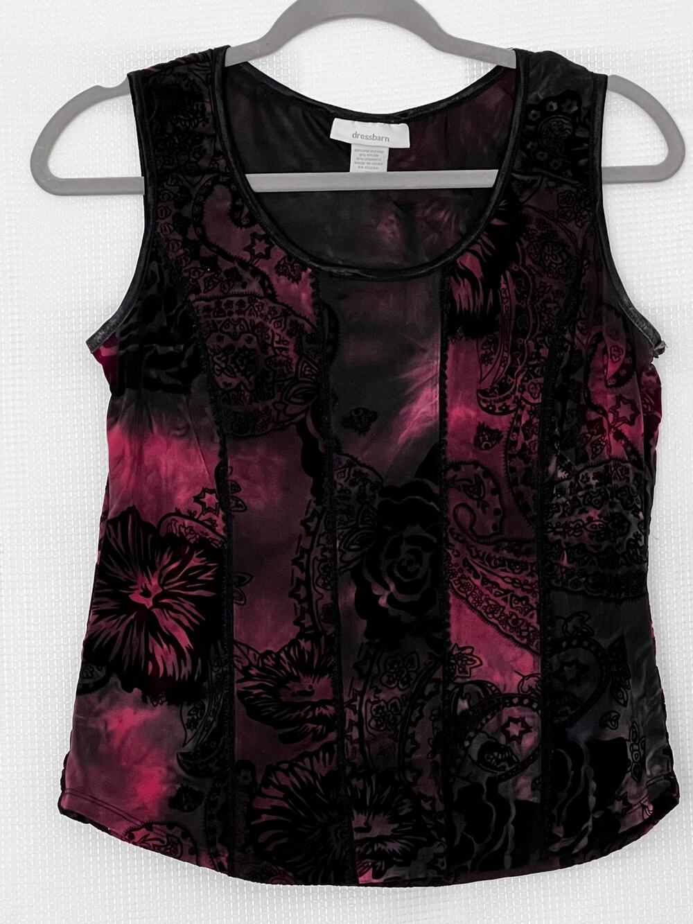 Y2k Fairy Burnout Velvet Corset Style Top Medium Festival Dark Romantic Stretch